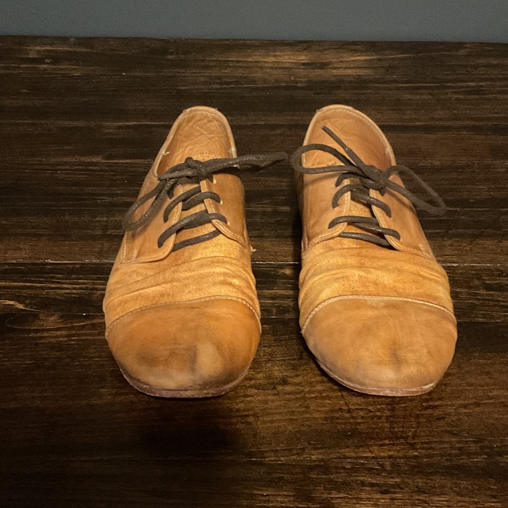 Bed Stu Rumba II  Brown Leather Lace-Up Shoes